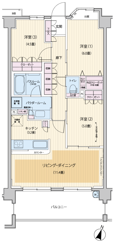 Floor: 3LDK, occupied area: 70 sq m, Price: 31,600,000 yen, now on sale