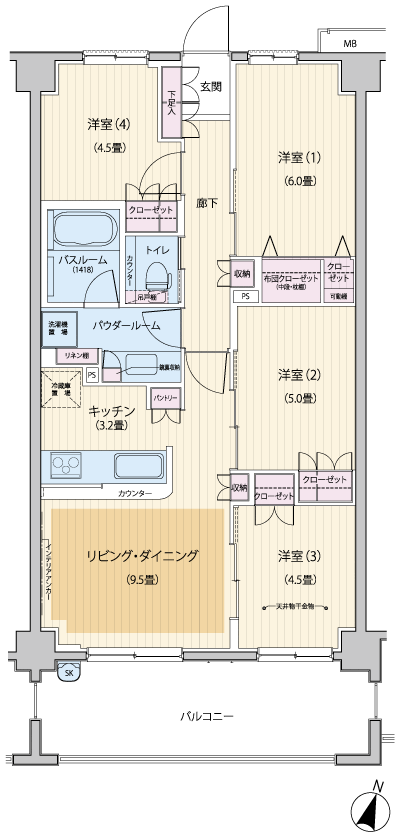 Floor: 4LDK, occupied area: 73.08 sq m, Price: 34,500,000 yen ・ 37,400,000 yen, now on sale