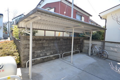 Entrance. Covered parking lot