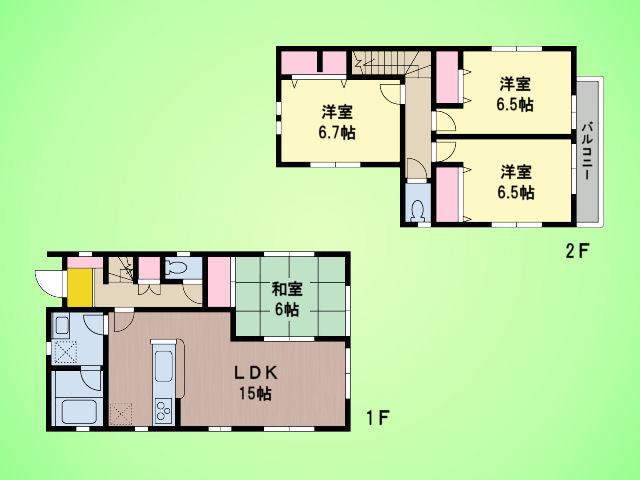 Floor plan. (4 Building), Price 22,800,000 yen, 4LDK, Land area 138.21 sq m , Building area 93.96 sq m