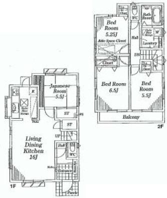 Floor plan. 34,800,000 yen, 4LDK, Land area 113 sq m , Building area 89.1 sq m