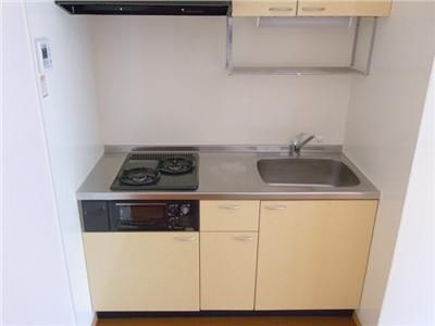 Kitchen. System is a kitchen two-burner gas (with grill). 