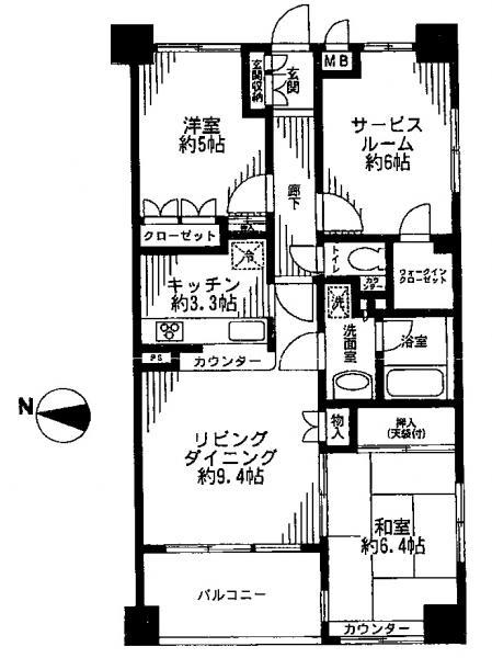 Floor plan. 3LDK, Price 25,800,000 yen, Occupied area 66.87 sq m