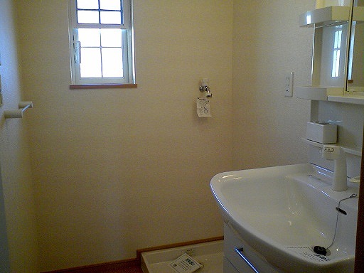 Washroom. Convenient vanity in the morning