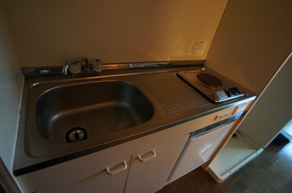 Kitchen. 1-neck IH heater stainless steel sink usability ◎