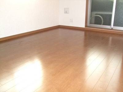 Living and room. Chic color of flooring!