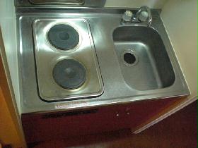 Toilet. Electric stove 2-neck