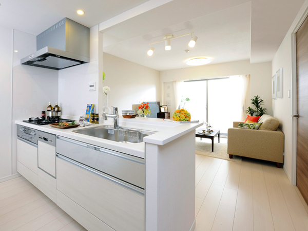 Kitchen.  [kitchen] The sink bottom has adopted an easy-slide cabinet fetch things back.
