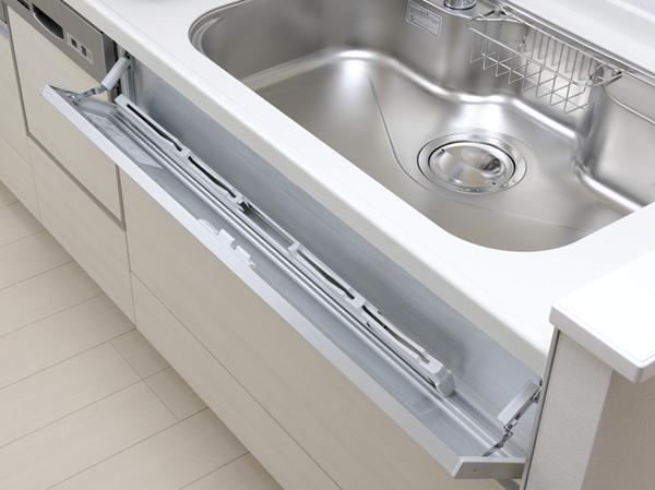 Kitchen.  [Kitchen knife flap storage] Secure a kitchen knife storage space before sink. It is also equipped with lock function, It is safe for families with small children.