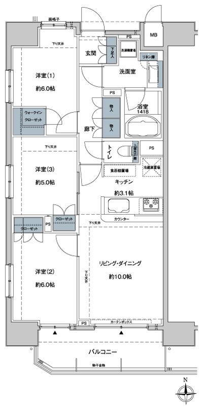 Floor: 3LDK + WIC, the occupied area: 68.05 sq m, Price: 36.5 million yen ・ 36,900,000 yen, now on sale