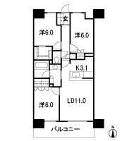 Floor: 3LDK + WIC, the occupied area: 70.11 sq m, Price: 34,700,000 yen, now on sale