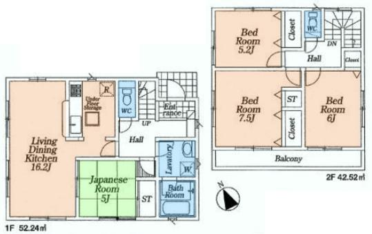 Floor plan. 29,900,000 yen, 4LDK, Land area 184.15 sq m , Building area 94.76 sq m