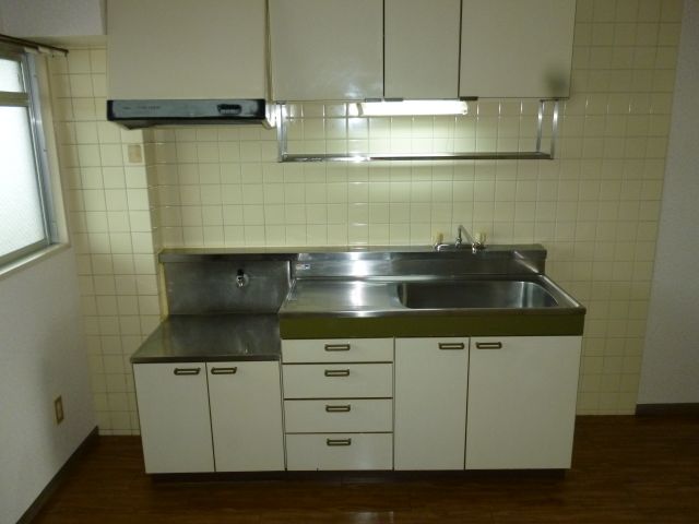 Kitchen. Spread of the kitchen two-burner gas stove is put