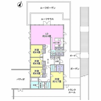 Floor plan. 4LDK type of footprint 190.25 sq m