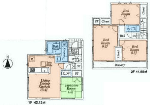 Floor plan. (3), Price 32,800,000 yen, 4LDK, Land area 111.99 sq m , Building area 86.67 sq m