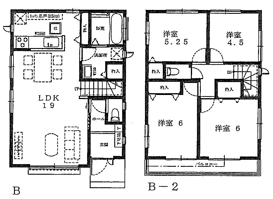 Floor plan. (B Building), Price 35,800,000 yen, 4LDK, Land area 155.43 sq m , Building area 93.36 sq m