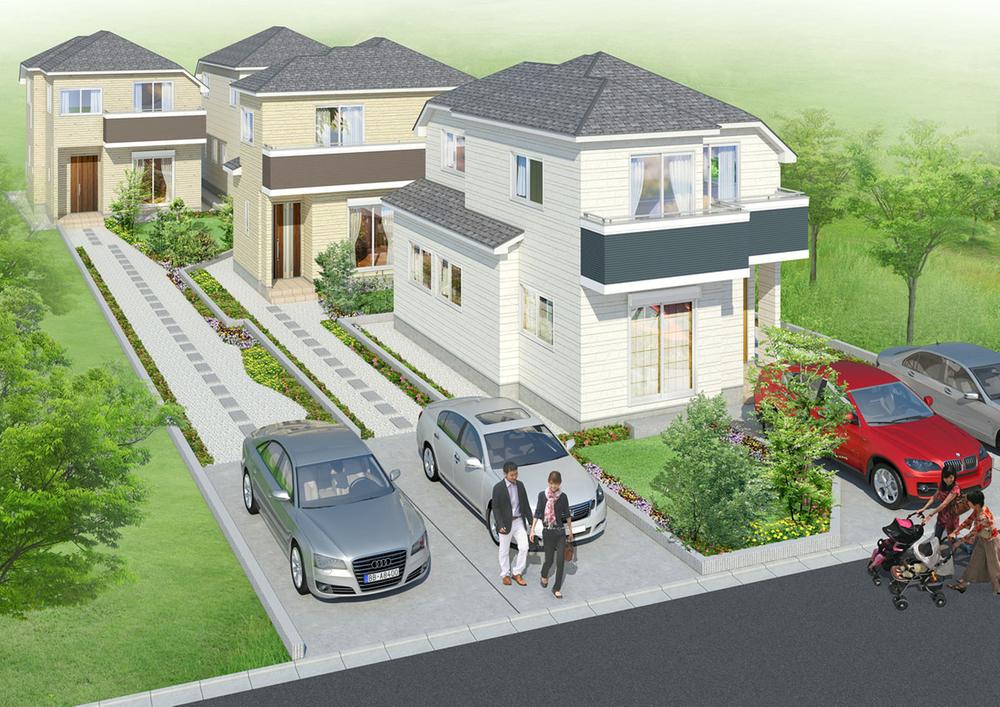 Model house photo. Natural overflowing city, Away from the hustle and bustle of the city should be able to foster the happiness of the family 2-story 4LDK