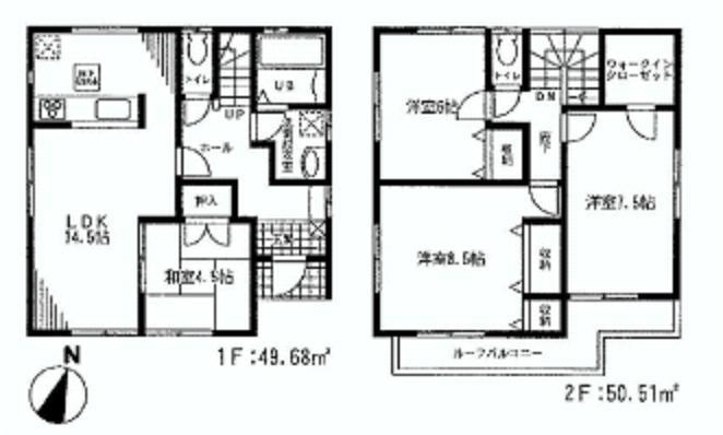 Floor plan. 24,800,000 yen, 4LDK, Land area 130.48 sq m , Building area 100.19 sq m