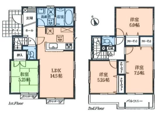 Floor plan. 26,600,000 yen, 4LDK, Land area 100 sq m , Building area 91.18 sq m
