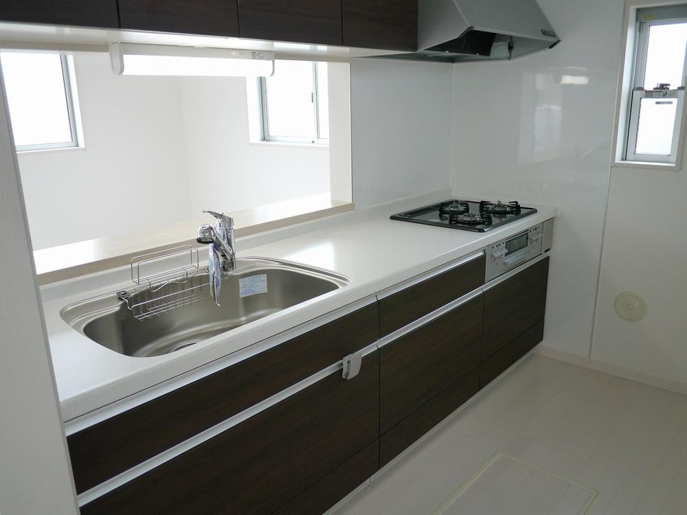 Kitchen. System kitchen with water purifier built-in hand shower