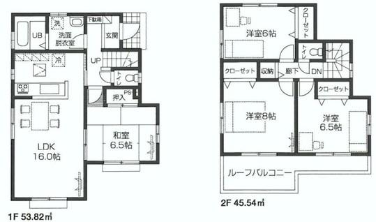 Floor plan. 31,800,000 yen, 4LDK, Land area 165.3 sq m , Building area 99.36 sq m