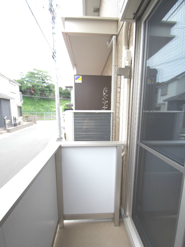 Balcony. It dries also laundry firm!