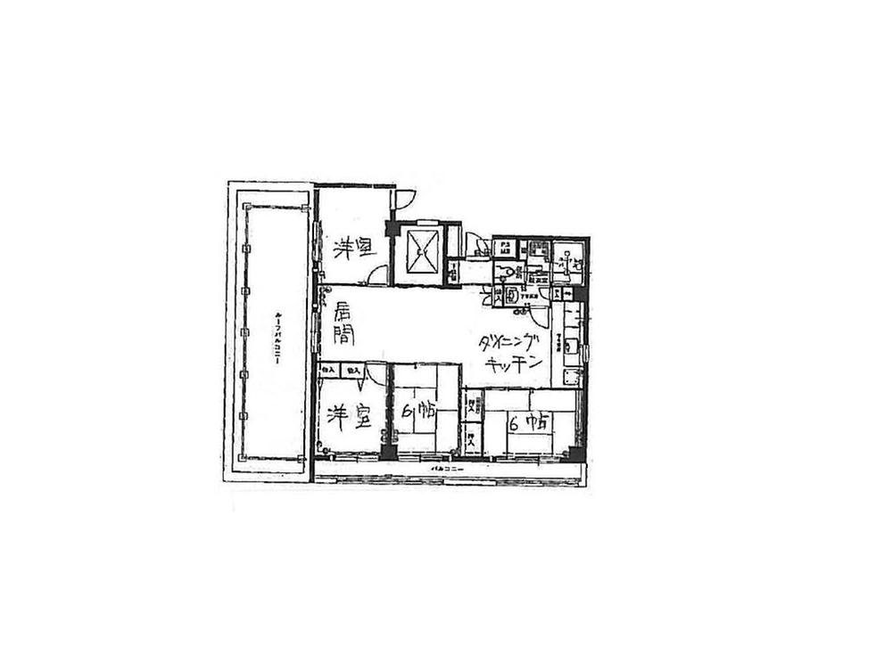 Floor plan. 4LDK, Price 35 million yen, Occupied area 89.57 sq m , Balcony area 9.45 sq m