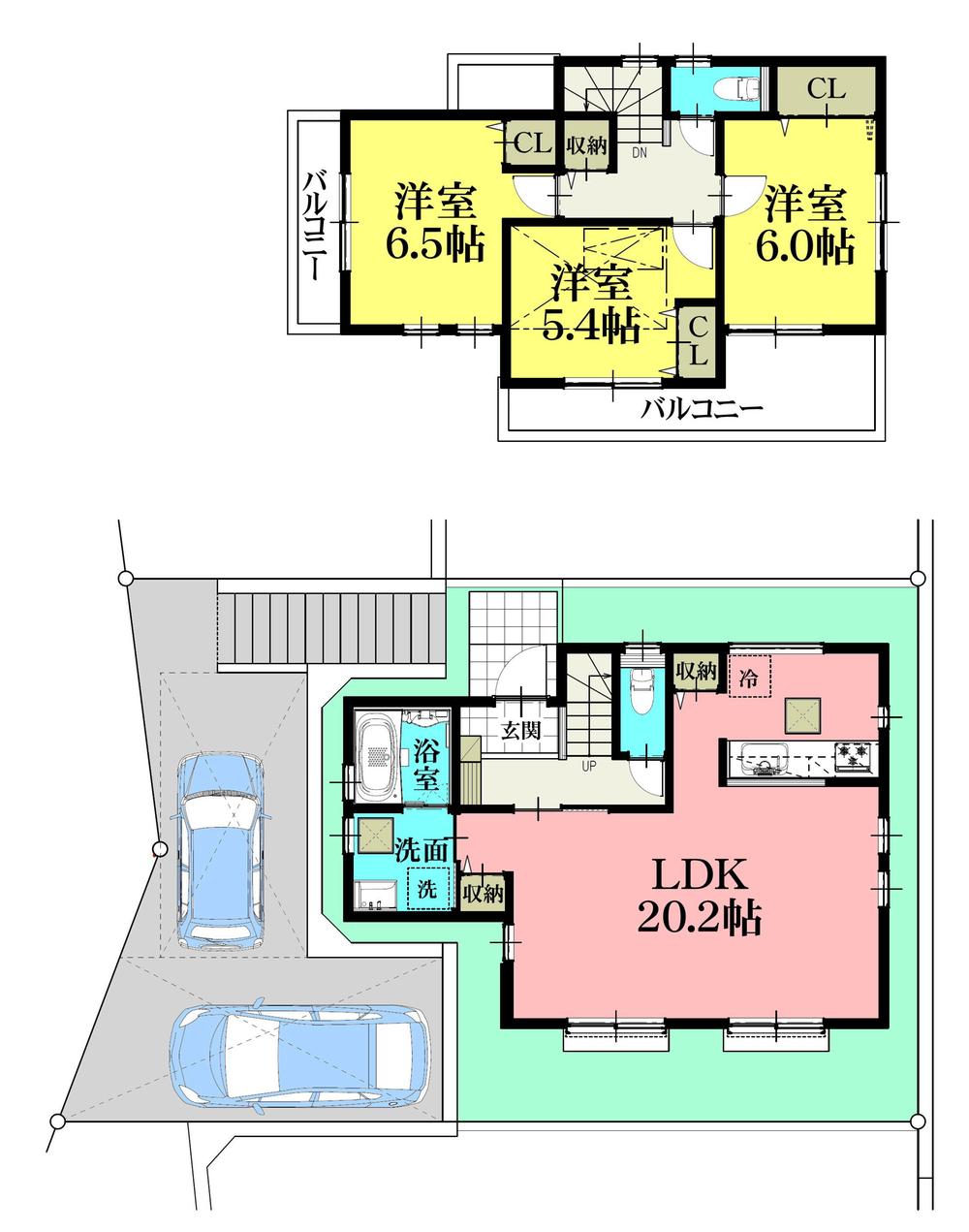 Compartment view + building plan example. Kaneman until KATAKURA shop 240m