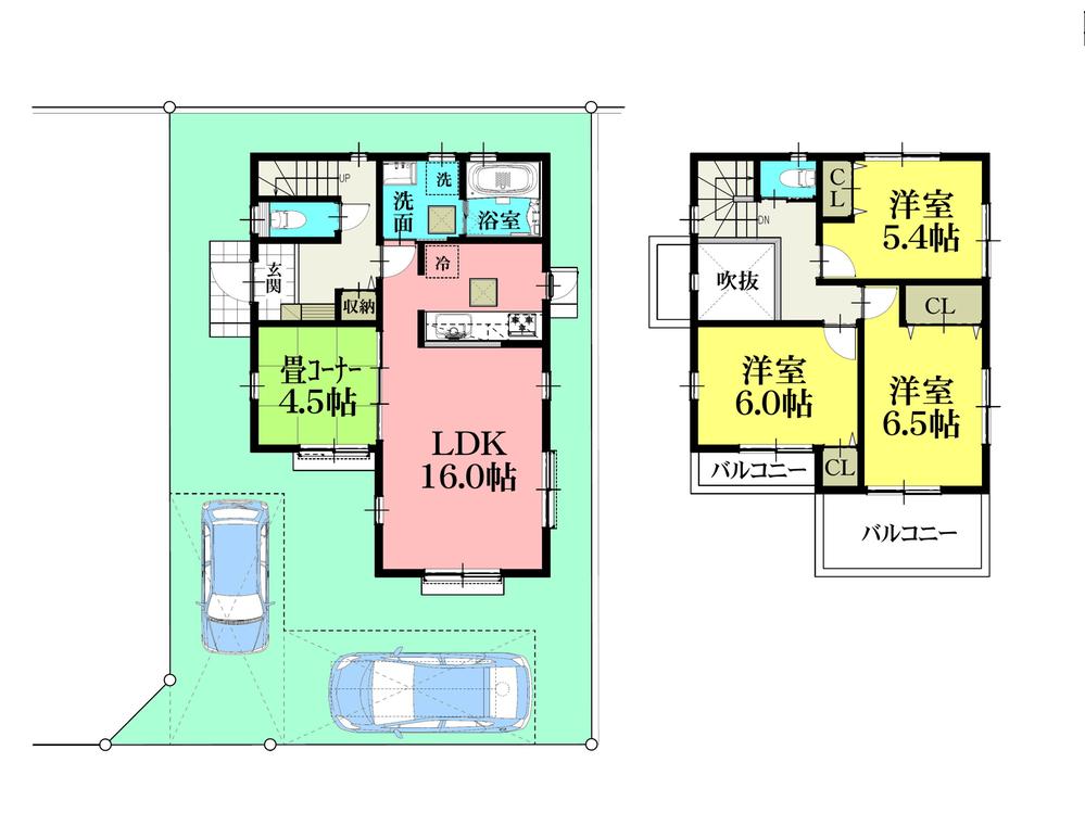 Compartment view + building plan example. Kaneman until KATAKURA shop 240m