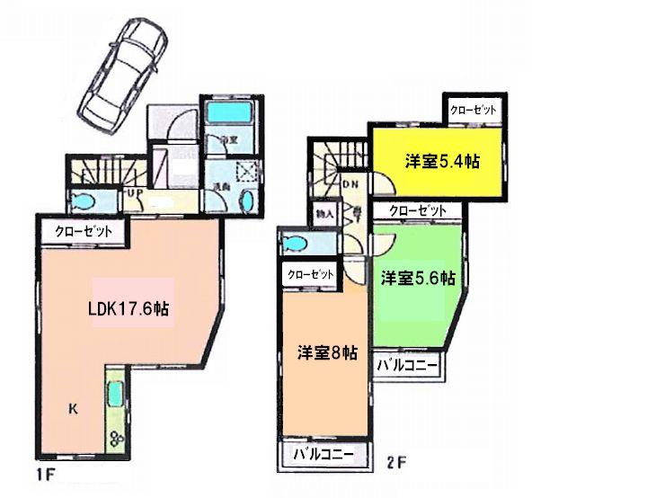 Floor plan. 22 million yen, 3LDK, Land area 120.68 sq m , Building area 91.08 sq m