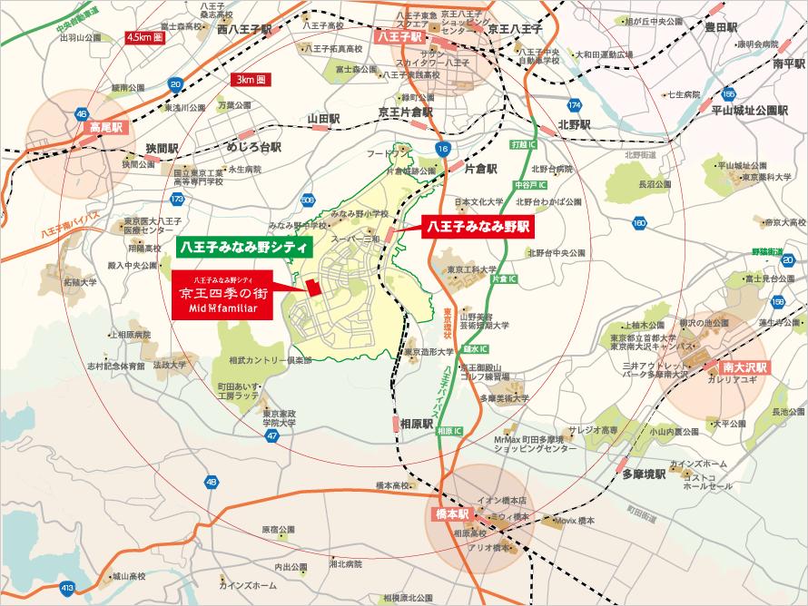 Access view. Wide-area map