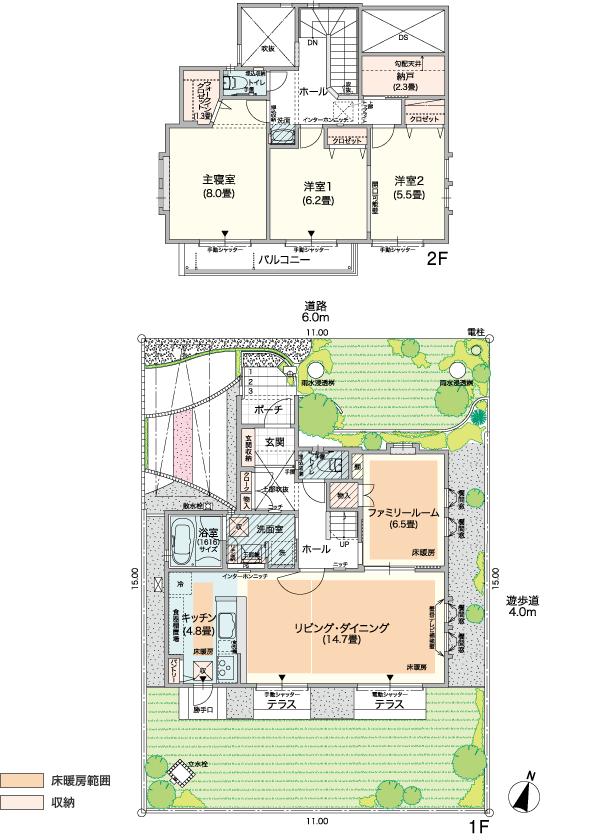 Floor plan. (7-28), Price 44,340,000 yen, 4LDK+S, Land area 165 sq m , Building area 115.04 sq m