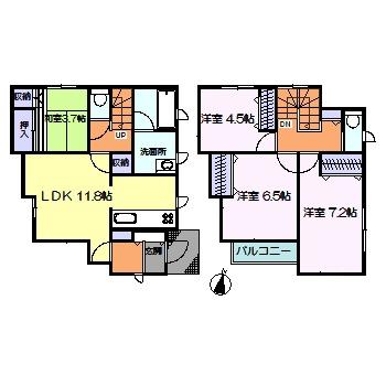 Floor plan. 24,800,000 yen, 4LDK, Land area 113.7 sq m , Building area 85.05 sq m