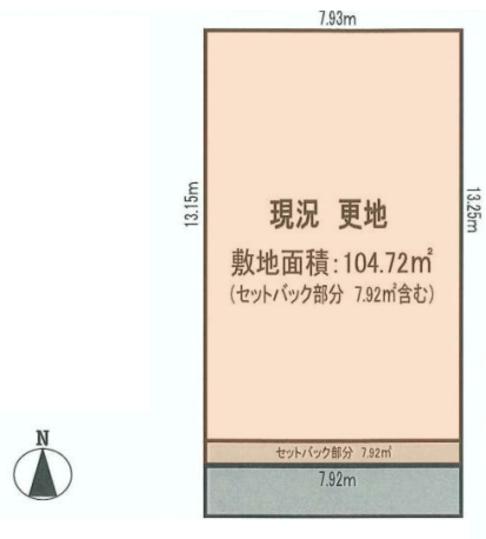 Compartment figure. Land price 16.8 million yen, Land area 104.72 sq m