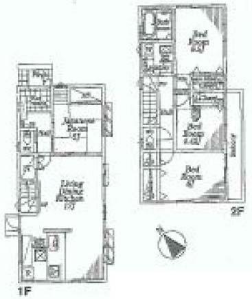 Floor plan. (3 ●), Price 23.8 million yen, 4LDK, Land area 125.06 sq m , Building area 93.14 sq m