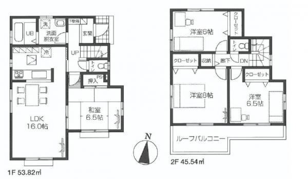 Floor plan. 31,800,000 yen, 4LDK, Land area 165.3 sq m , Building area 99.36 sq m