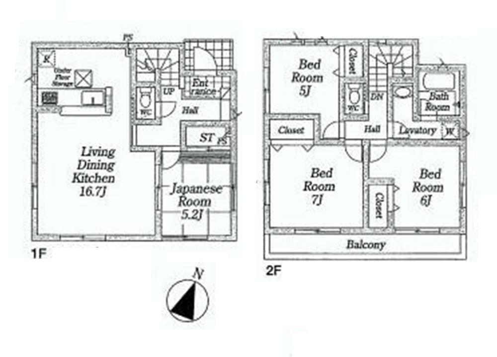 Floor plan. (1 Building), Price 33,800,000 yen, 4LDK, Land area 120.01 sq m , Building area 93.96 sq m