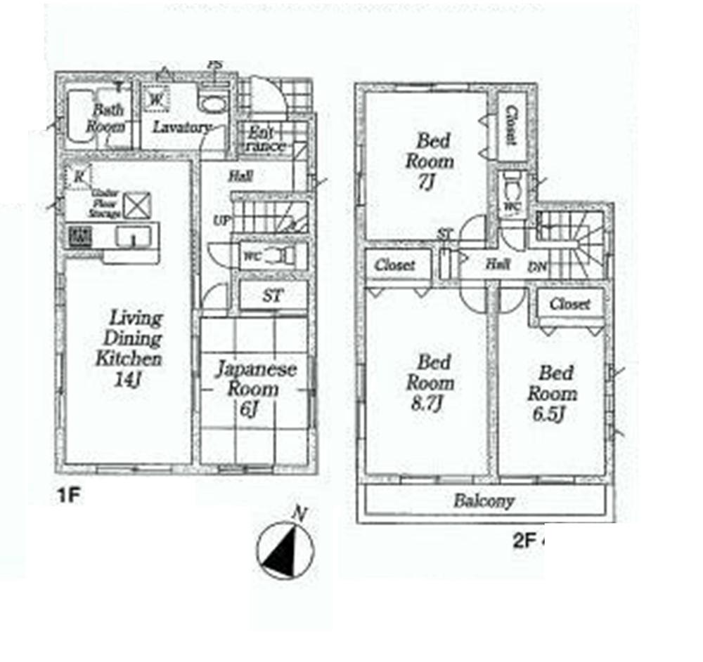 Floor plan. (3 Building), Price 31,800,000 yen, 4LDK, Land area 115.68 sq m , Building area 98.01 sq m