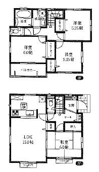 Floor plan. 29.6 million yen, 4LDK, Land area 97.52 sq m , Building area 92.33 sq m floor plan