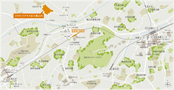 Local guide map. access