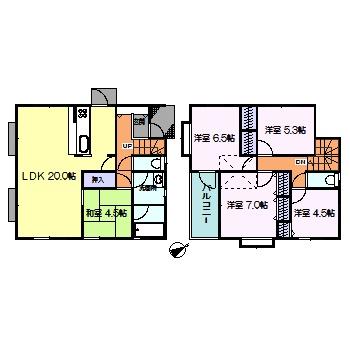 Floor plan. 30,800,000 yen, 5LDK, Land area 168.28 sq m , Building area 109.3 sq m