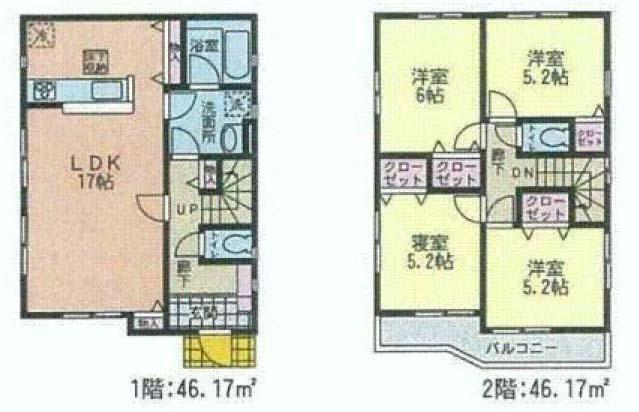 Floor plan. (4 ●), Price 26,800,000 yen, 4LDK, Land area 120.49 sq m , Building area 92.34 sq m
