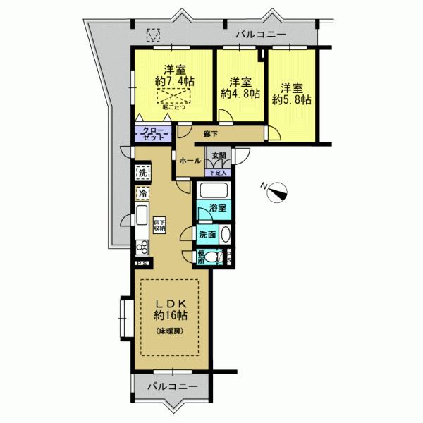Floor plan. Elevator 						 / 							Southwestward