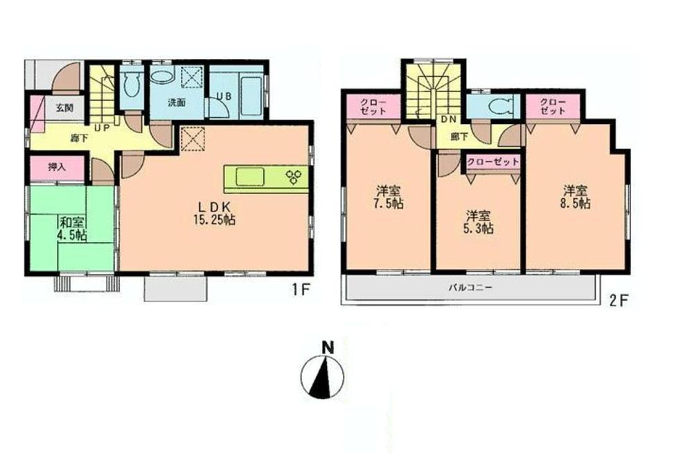 Floor plan. Price 27,800,000 yen, 4LDK, Land area 131.86 sq m , Building area 98.12 sq m