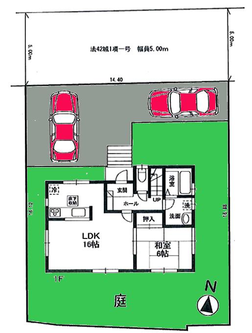 Compartment figure. 34,800,000 yen, 4LDK, Land area 237.27 sq m , Building area 105.98 sq m