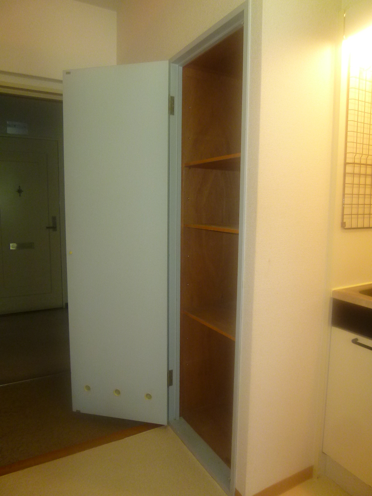 Receipt. Housed in the entrance next to