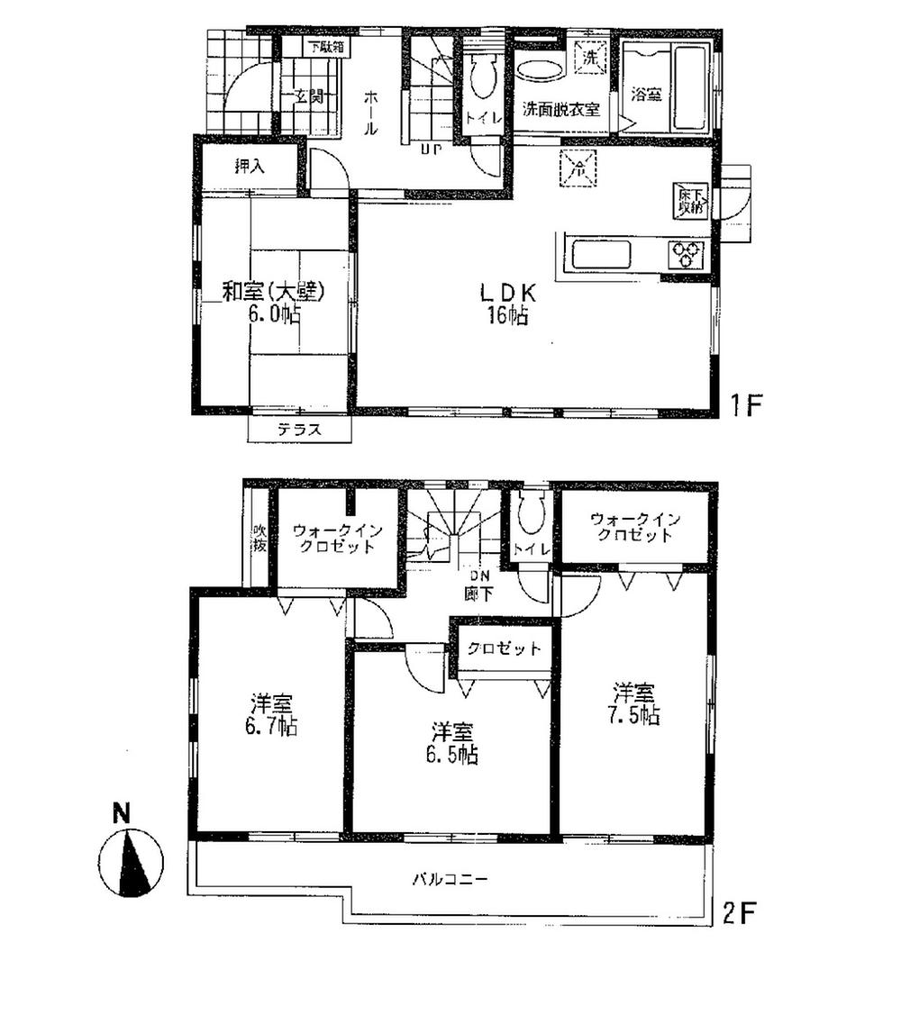Floor plan. Price 33,800,000 yen, 4LDK, Land area 140.8 sq m , Building area 106.82 sq m