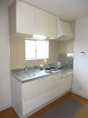 Kitchen. Two-burner gas stove installation Allowed