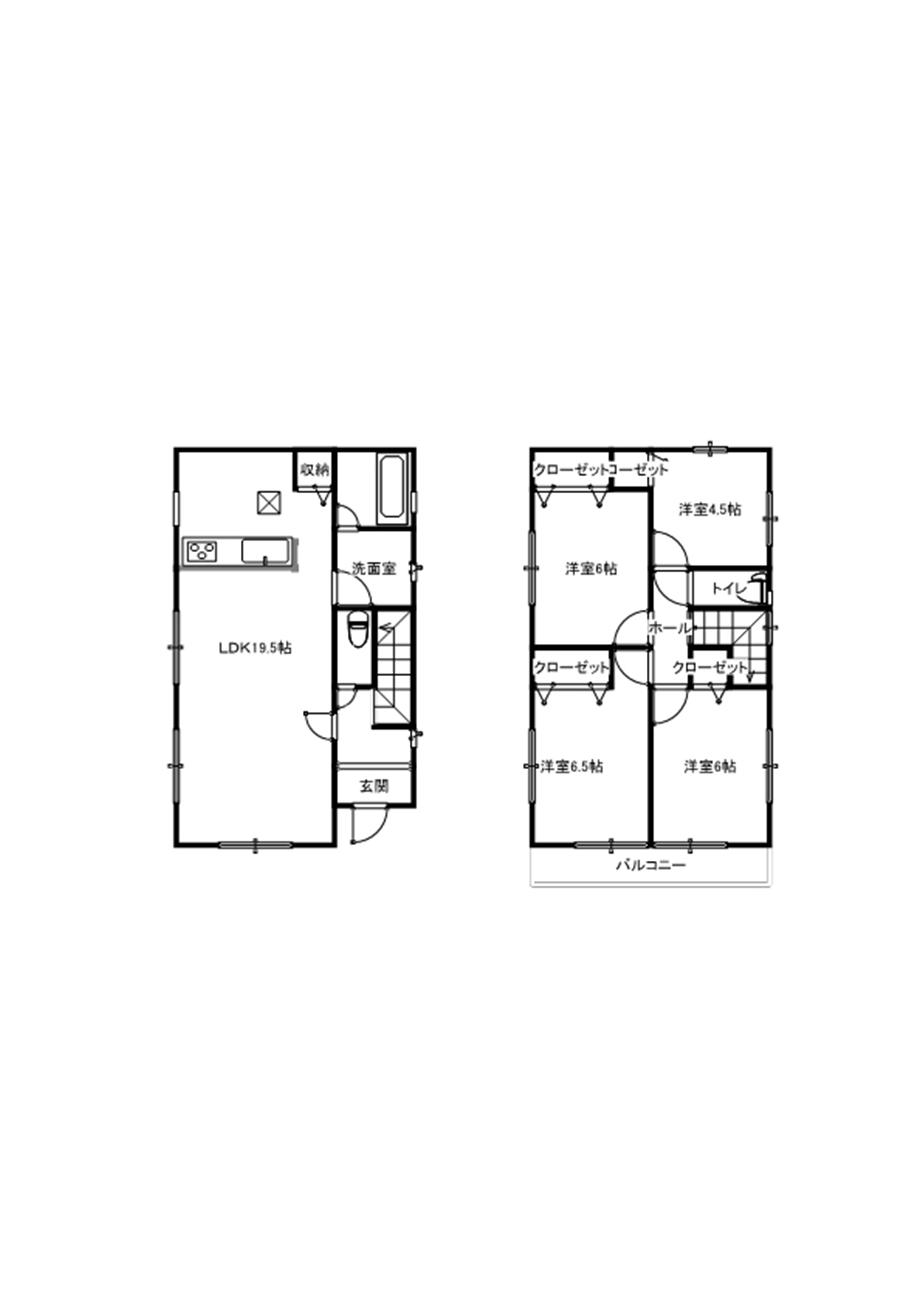 Floor plan. 18,800,000 yen, 4LDK, Land area 144.76 sq m , Building area 97.2 sq m 2 Building.