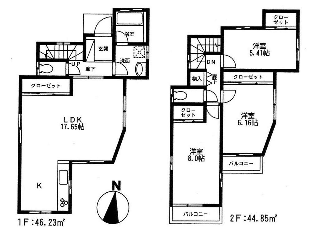 Floor plan. 22 million yen, 3LDK, Land area 120.68 sq m , Building area 91.08 sq m